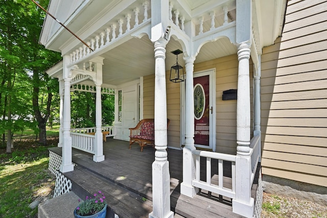 126 Elm St, Newport, ME 04953 - view of exterior entry featuring a porch