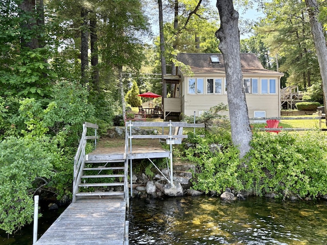 25-26 Mass Ave, Raymond, ME 04071 - dock area with a deck with water view