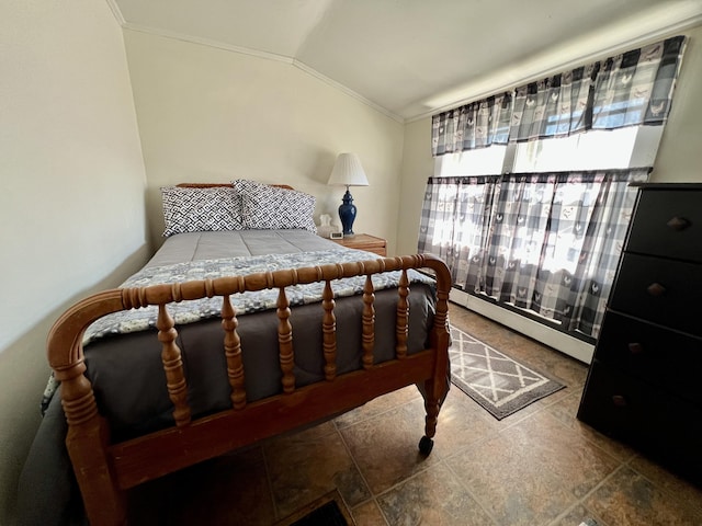 6 Lyons St, Machias, ME 04654 - bedroom featuring crown molding and lofted ceiling