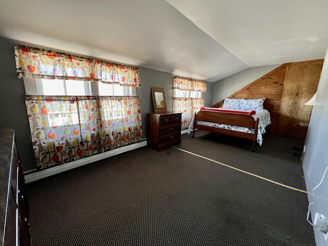6 Lyons St, Machias, ME 04654 - bedroom featuring carpet floors and vaulted ceiling