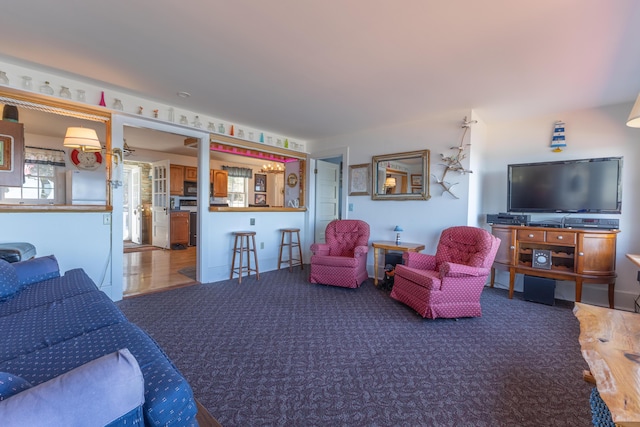 view of carpeted living room