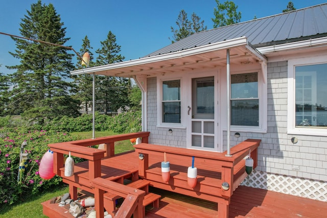 397 Cape Split Rd, Addison, ME 04606 - view of wooden terrace