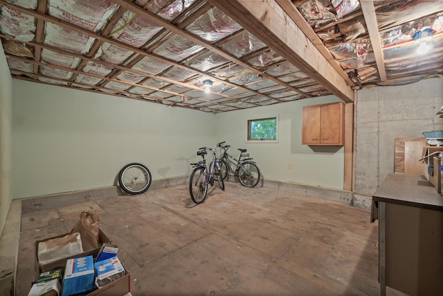 view of basement