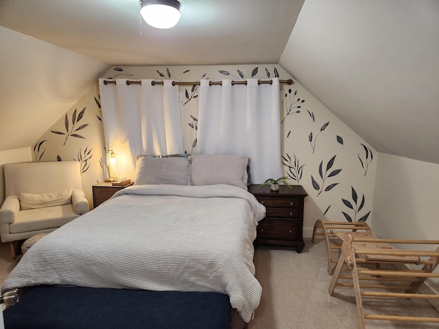 217 Washington Rd, Jefferson, ME 04348 - carpeted bedroom featuring lofted ceiling