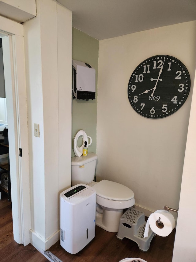 217 Washington Rd, Jefferson, ME 04348 - bathroom featuring toilet and wood finished floors