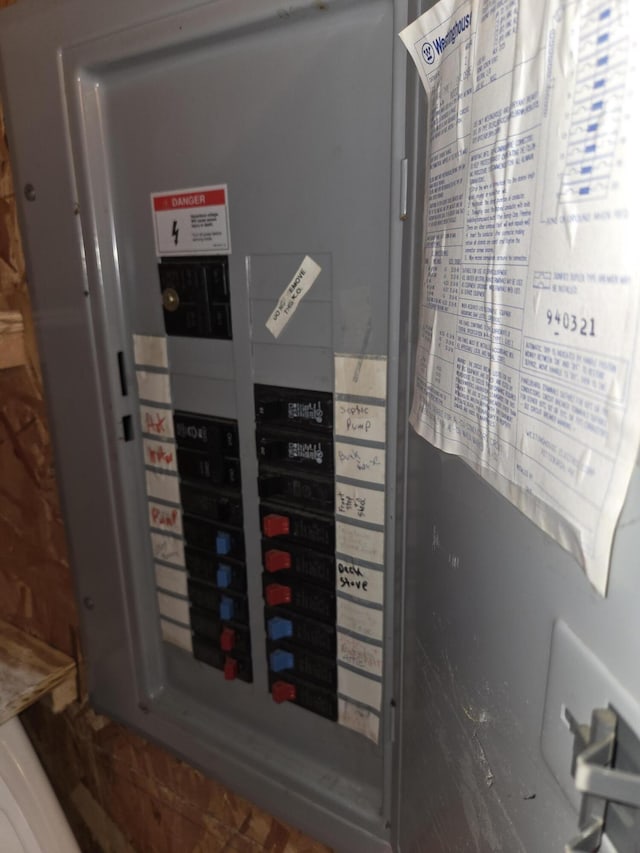 utility room featuring electric panel