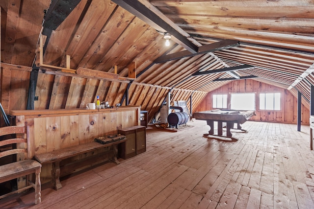 view of attic