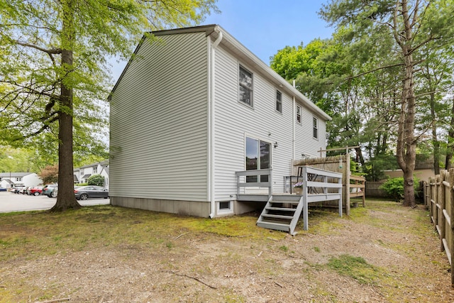 21 Valley St Unit 1, South Portland, ME 04106 - rear view of property with a wooden deck