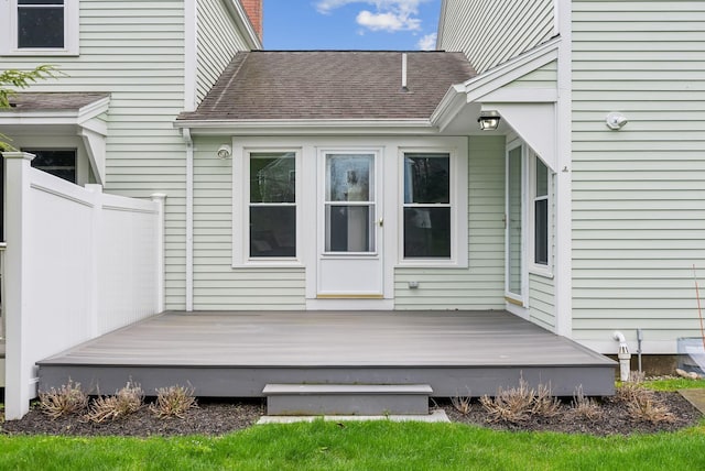 10 Ephraim Tyler Way Unit 10, Kennebunk, ME 04043 - rear view of property featuring a shingled roof and a deck