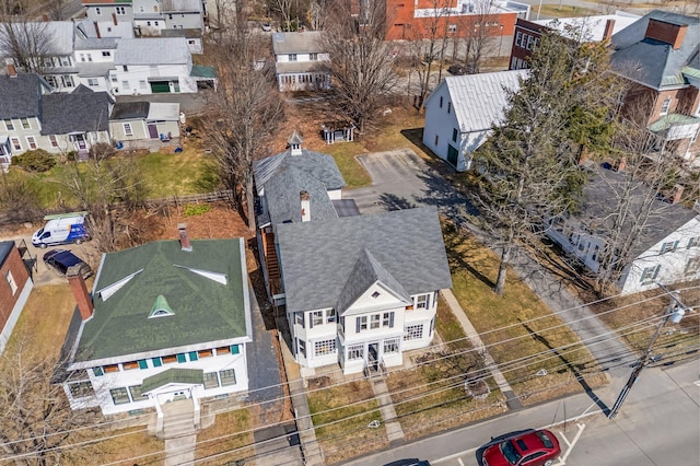 drone / aerial view with a residential view