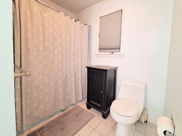 31 Arbor Ave, Topsham, ME 04086 - bathroom with tile patterned flooring and curtained shower