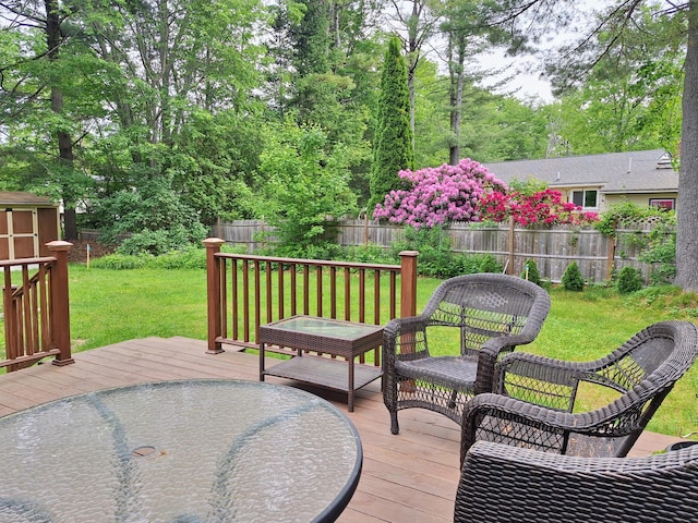 31 Arbor Ave, Topsham, ME 04086 - deck with a fenced backyard