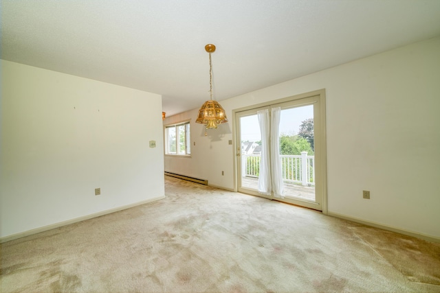 6 Seaside Dr, Belfast, ME 04915 - carpeted spare room with baseboard heating and baseboards