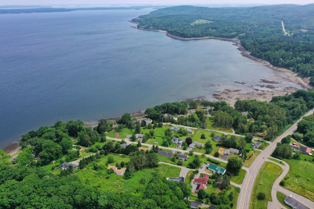 6 Seaside Dr, Belfast, ME 04915 - aerial overview of property's location featuring a nearby body of water and a forest