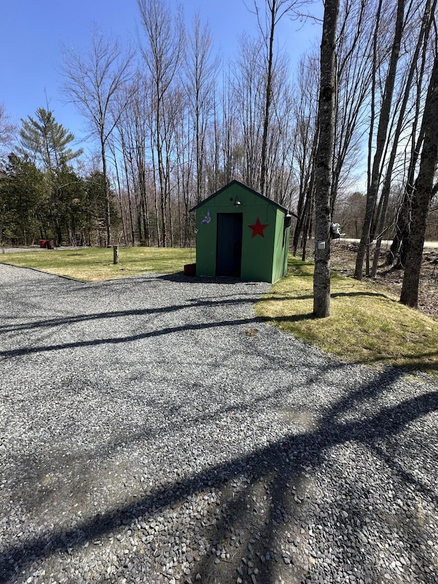 view of shed