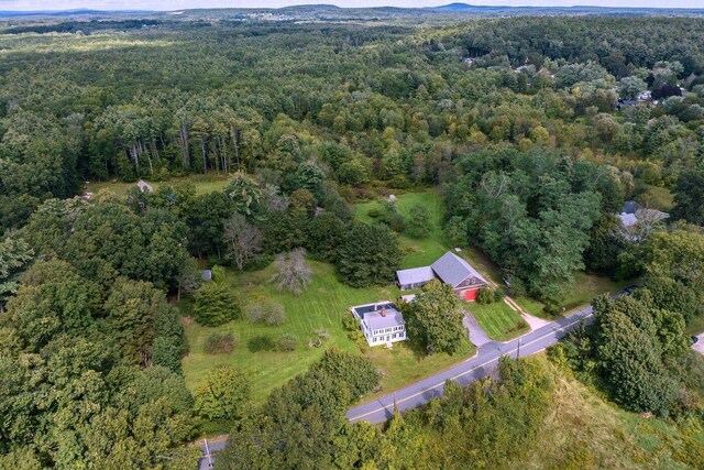 258 River Rd, Eliot, ME 03903 - birds eye view of property with a forest view