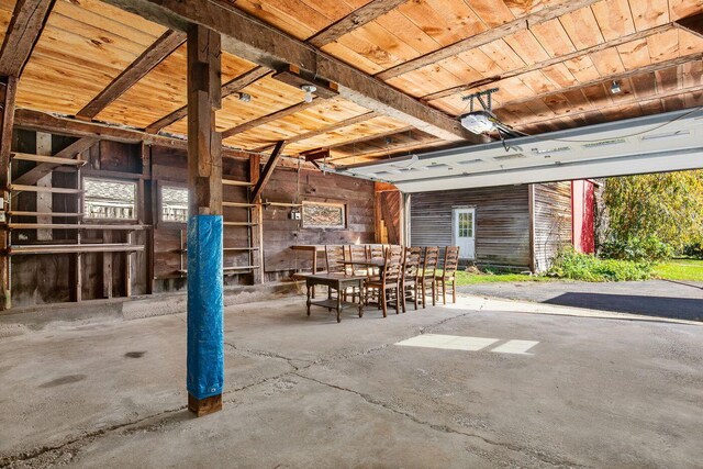 258 River Rd, Eliot, ME 03903 - view of patio featuring an exterior structure and an outbuilding