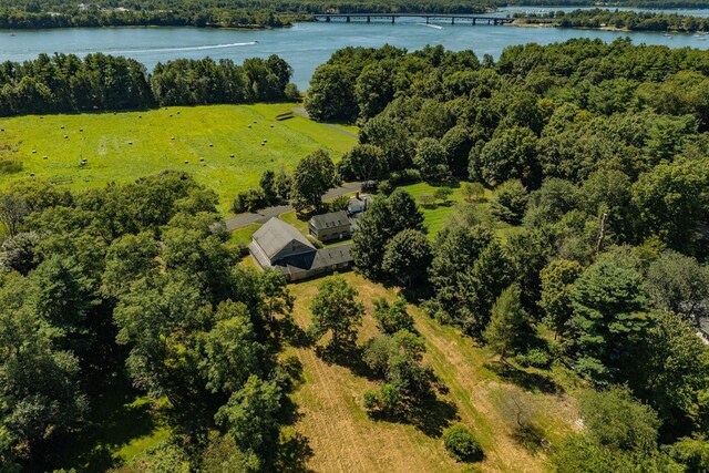 258 River Rd, Eliot, ME 03903 - bird's eye view featuring a water view and a view of trees