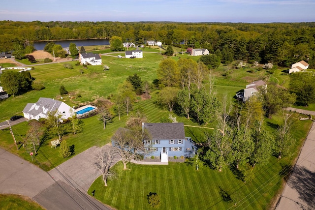 31 Saltwater Dr, York, ME 03909 - aerial view of a large body of water and a heavily wooded area