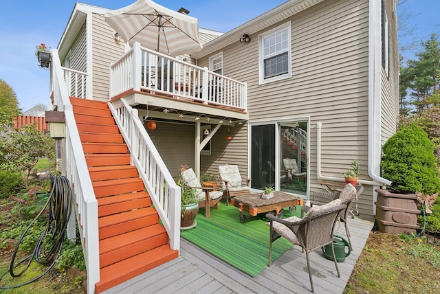 171 Regan Ln, Portland, ME 04103 - back of house with a deck and stairway