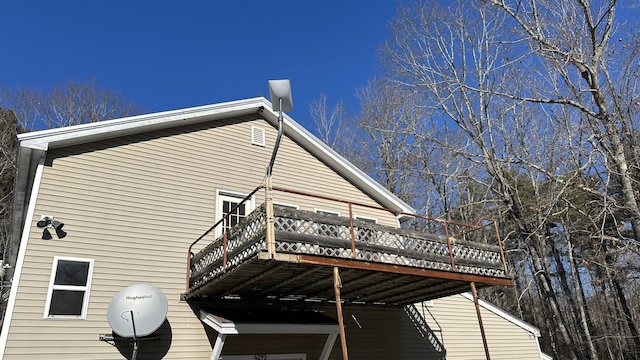 1057 Back Brooks Rd, Monroe, ME 04951 - view of home's exterior featuring a wooden deck