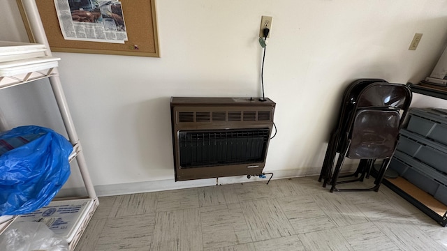 1057 Back Brooks Rd, Monroe, ME 04951 - details with tile patterned floors and heating unit