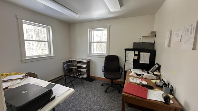 1057 Back Brooks Rd, Monroe, ME 04951 - carpeted office with baseboard heating