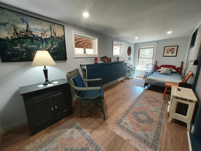 372 Pine Springs Rd, Shapleigh, ME 04076 - bedroom featuring wood finished floors and recessed lighting