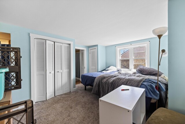1654 Carl Broggi Hwy, Lebanon, ME 04027 - bedroom with carpet flooring and multiple closets