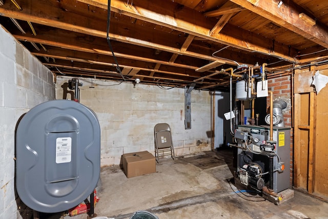 1654 Carl Broggi Hwy, Lebanon, ME 04027 - unfinished below grade area featuring heating fuel and a heating unit