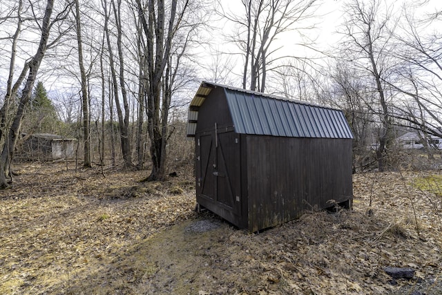 view of shed