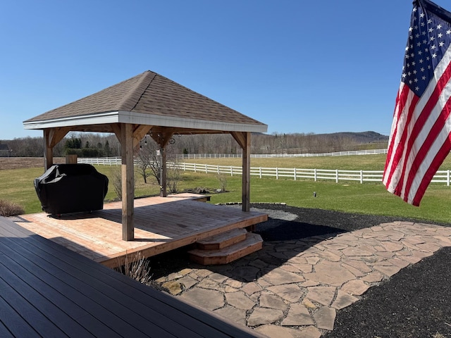129 Williams Rd, Presque Isle, ME 04769 - deck featuring fence, a gazebo, and a yard