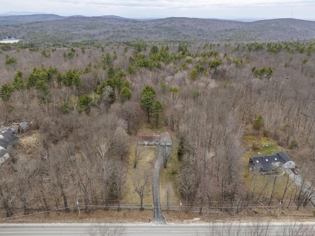 42 Ledge Hill Rd, Raymond, ME 04071 - aerial view featuring a mountain view