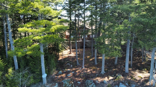 172 Alder Brook Ln, Waltham, ME 04605 - view of yard featuring stairs