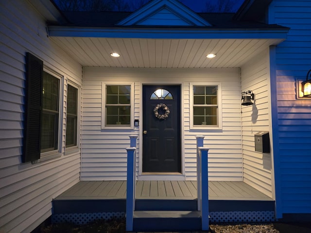 view of doorway to property