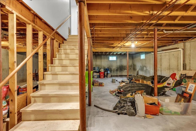 17 Fenton Way, Bangor, ME 04401 - basement featuring stairway