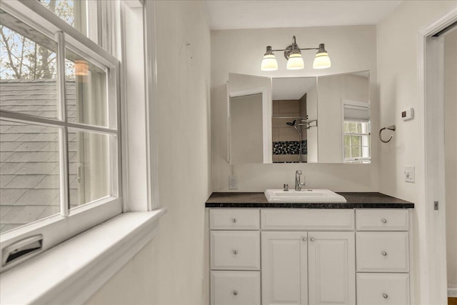 17 Fenton Way, Bangor, ME 04401 - bathroom featuring vanity and a tile shower