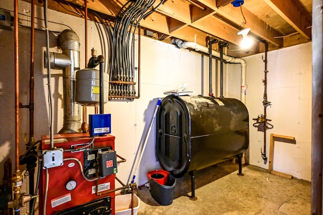 25 Ireland Dr, Berwick, ME 03901 - utility room with heating fuel and a heating unit