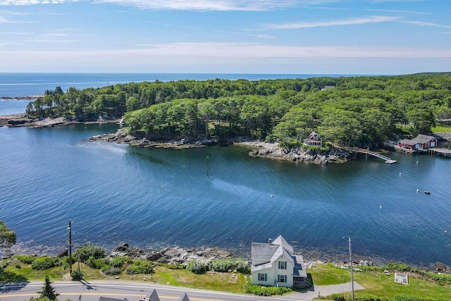 147 State Route 32, Bristol, ME 04554 - aerial view of a nearby body of water and a heavily wooded area