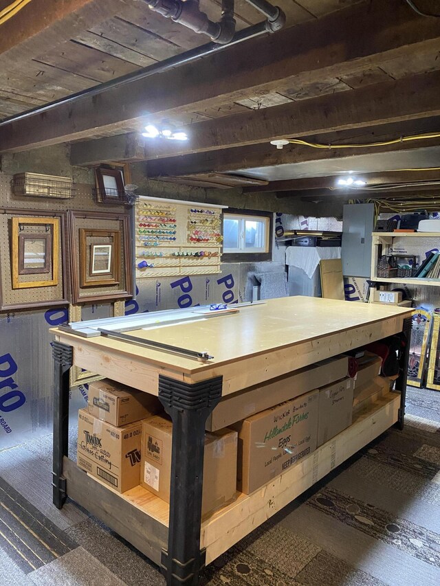 60 St John Rd, Fort Kent, ME 04743 - unfinished below grade area with electric panel