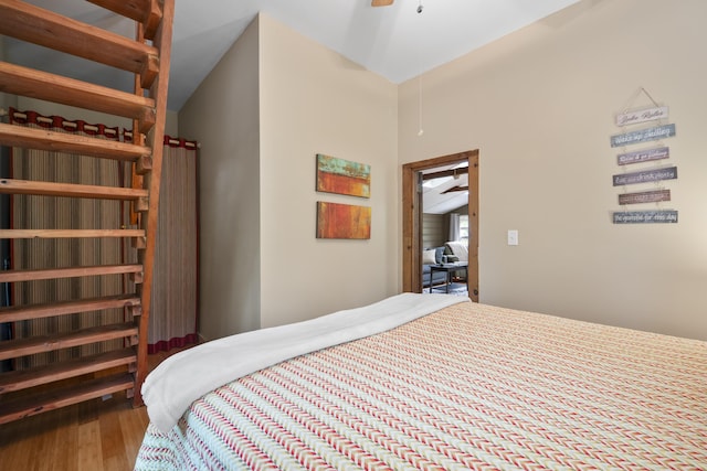 19 Pond View Way, Casco, ME 04015 - bedroom with wood finished floors and a ceiling fan