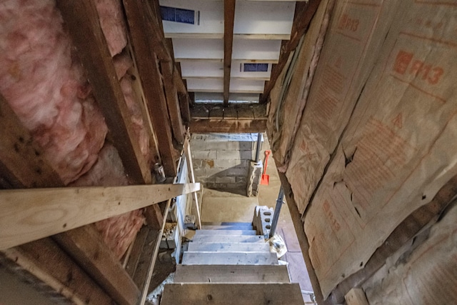 view of stairs