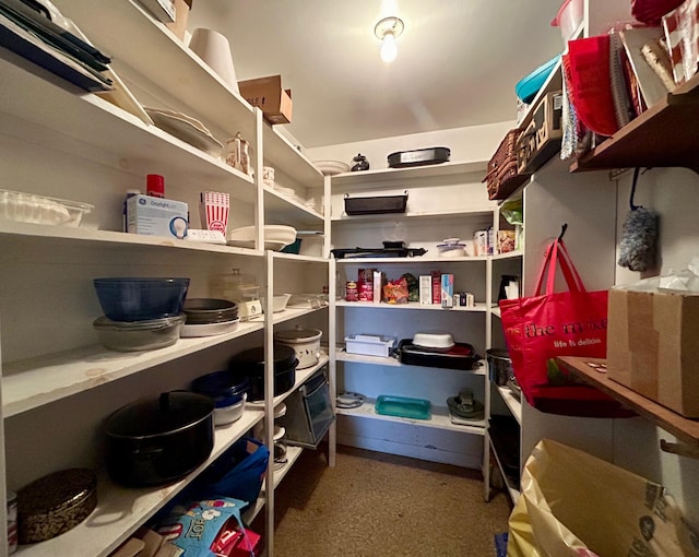 view of storage area