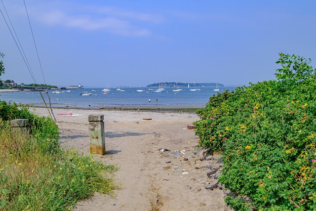 water view with a view of the beach