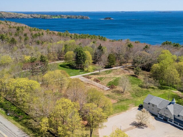 LOT1 Roxmont Rd, Rockport, ME 04856 - view from above of property with a large body of water