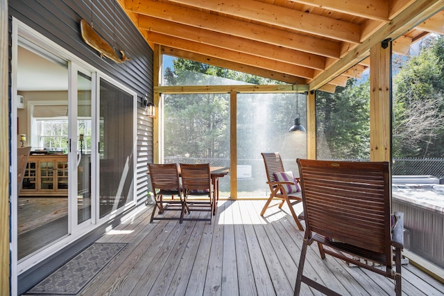 35 Graystone Dr, Hampden, ME 04444 - sunroom / solarium with outdoor dining space