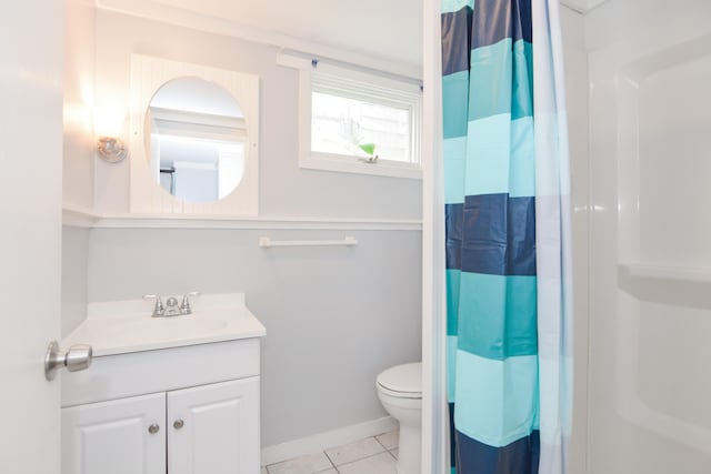 7 Bay Ave Unit 2, Old Orchard Beach, ME 04064 - bathroom featuring tile patterned flooring, a shower with shower curtain, and toilet