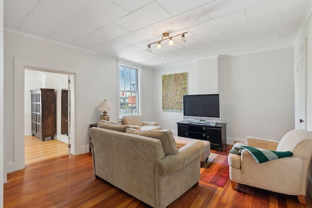 11 Linden St, Bath, ME 04530 - living room featuring wood finished floors and ornamental molding