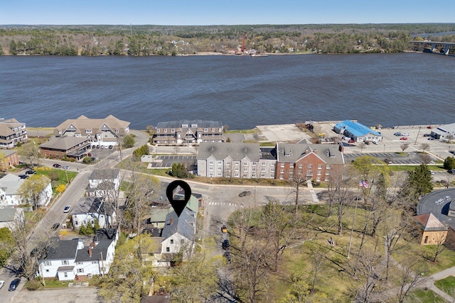 11 Linden St, Bath, ME 04530 - drone / aerial view with a water view
