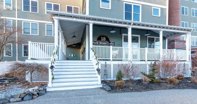 entrance to property with a porch